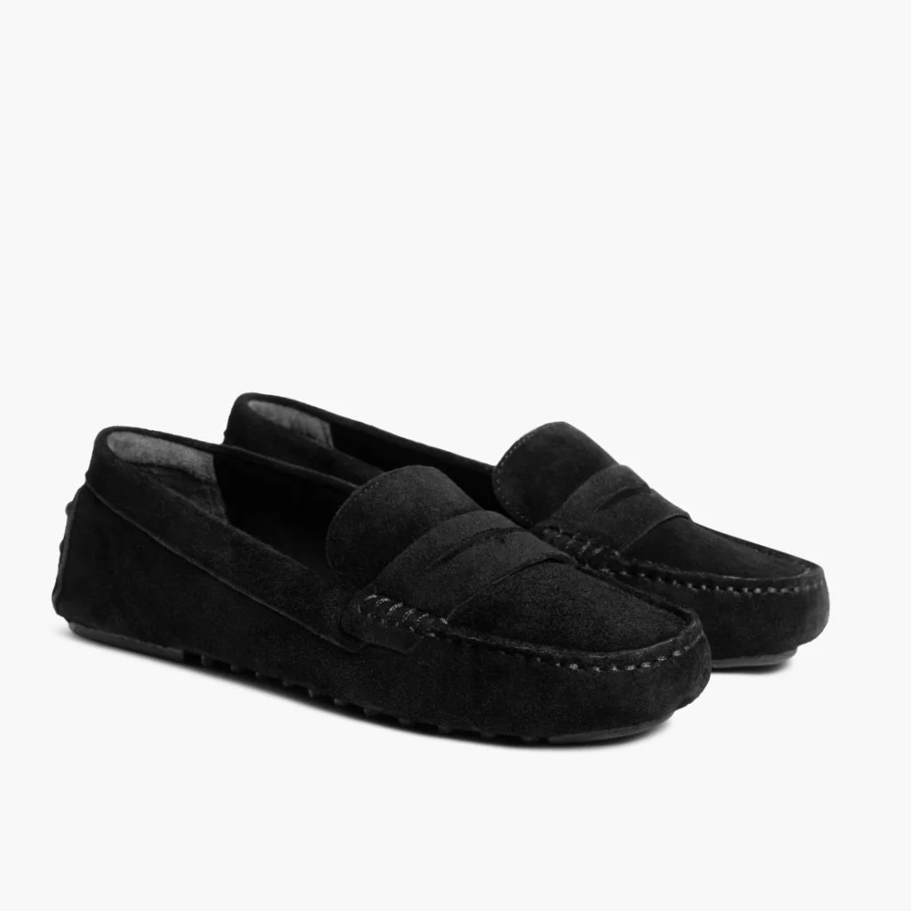 Driving Loafer | Black Suede