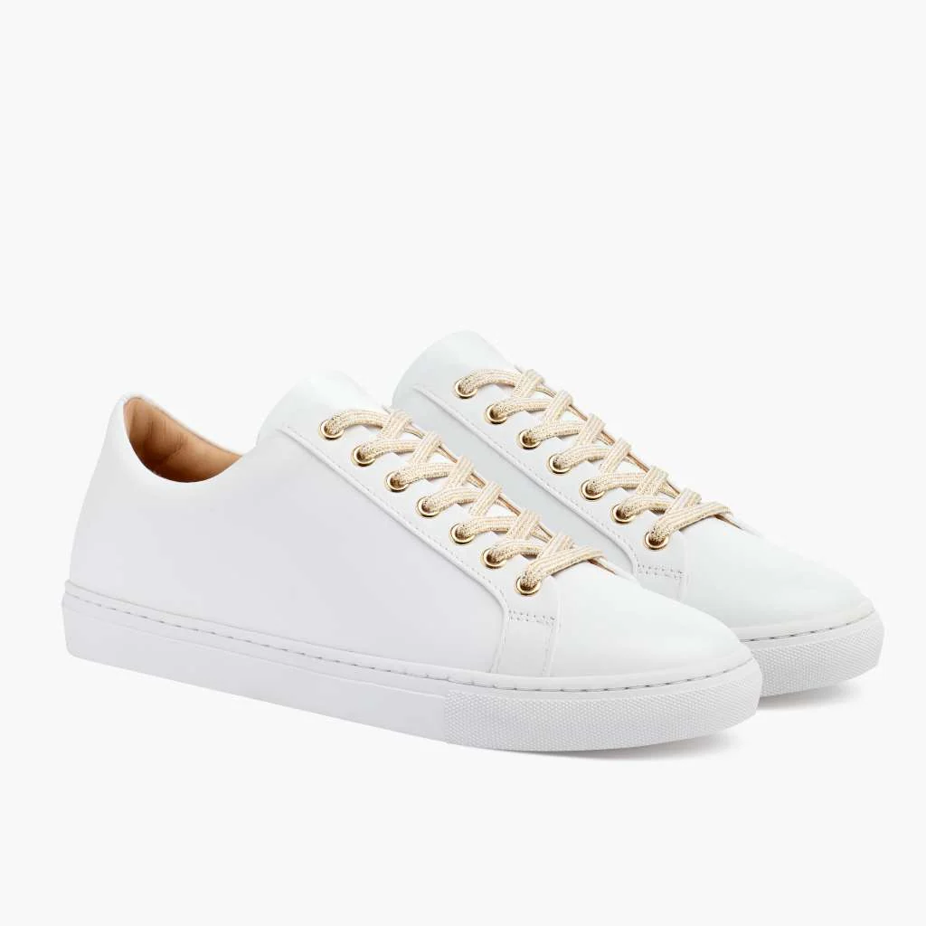 Women's Premier Low Top | White & Gold