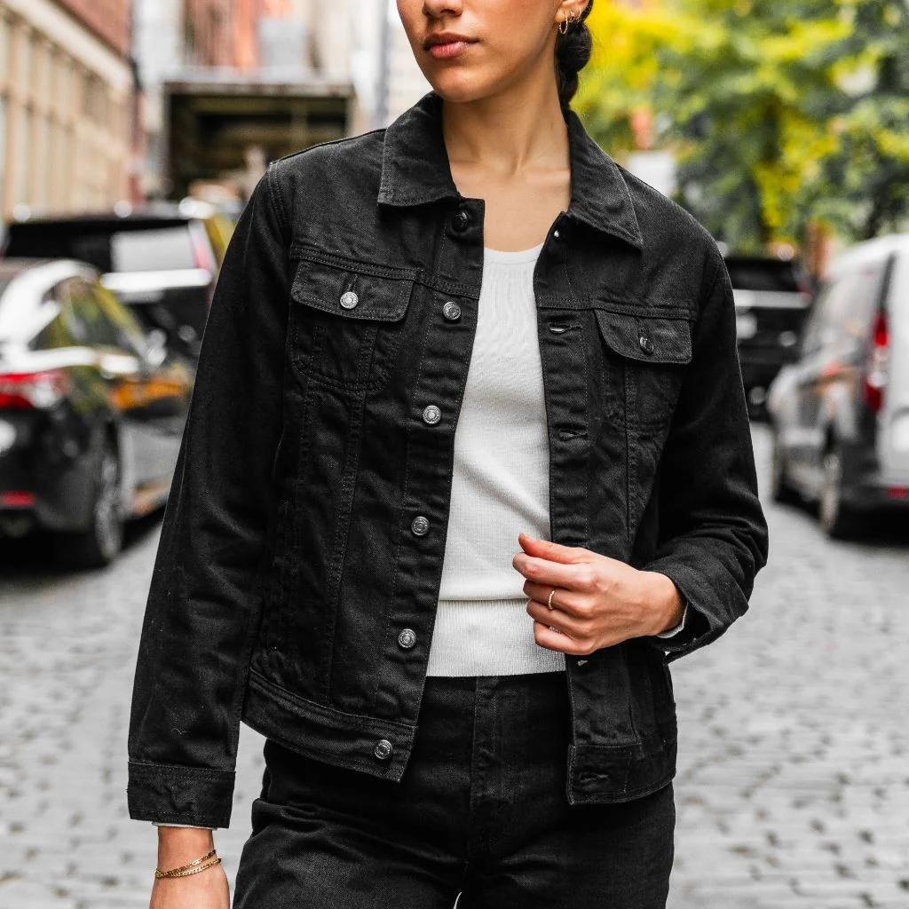 Denim Trucker Jacket | Black